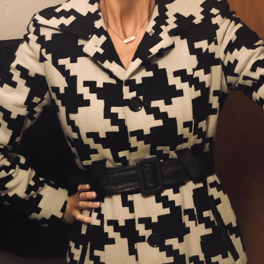 Via Spiga pea coat. Size 4 with leather belt. EUC